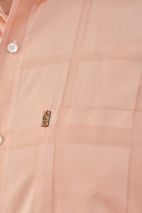 Chessline Clothing's Pastel Self Checks Semi-Formal Shirt For Men's